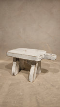 Load image into Gallery viewer, Wood Bench Pedestal in Rustic White