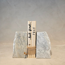 Load image into Gallery viewer, Natural Marble Bookends Classic White