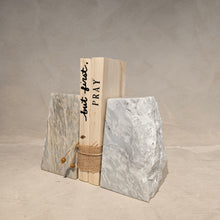 Load image into Gallery viewer, Natural Marble Bookends Classic White