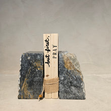 Load image into Gallery viewer, Natural Marble Bookends Black