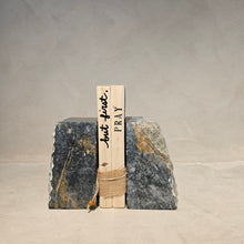 Load image into Gallery viewer, Natural Marble Bookends Black