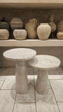 Load image into Gallery viewer, Marble Side Table Set in White