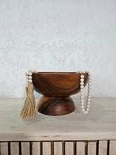 Load image into Gallery viewer, Wood Footed Bowl 12in