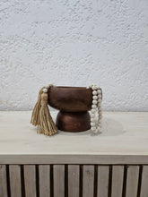 Load image into Gallery viewer, Wood Footed Bowl 8in