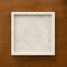 Load image into Gallery viewer, Marble Square Tray in White