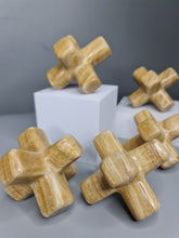 Load image into Gallery viewer, Marble Geometric Cross