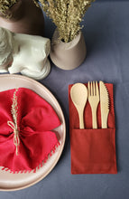 Load image into Gallery viewer, Red Cutlery Holder (set of 6pcs)
