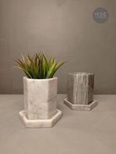 Load image into Gallery viewer, Marble Hexagon Planters