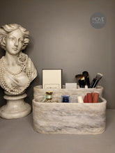Load image into Gallery viewer, Oval Marble Vanity Organizer