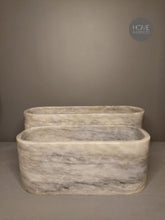 Load image into Gallery viewer, Oval Marble Vanity Organizer