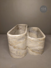 Load image into Gallery viewer, Oval Marble Vanity Organizer