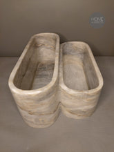 Load image into Gallery viewer, Oval Marble Vanity Organizer