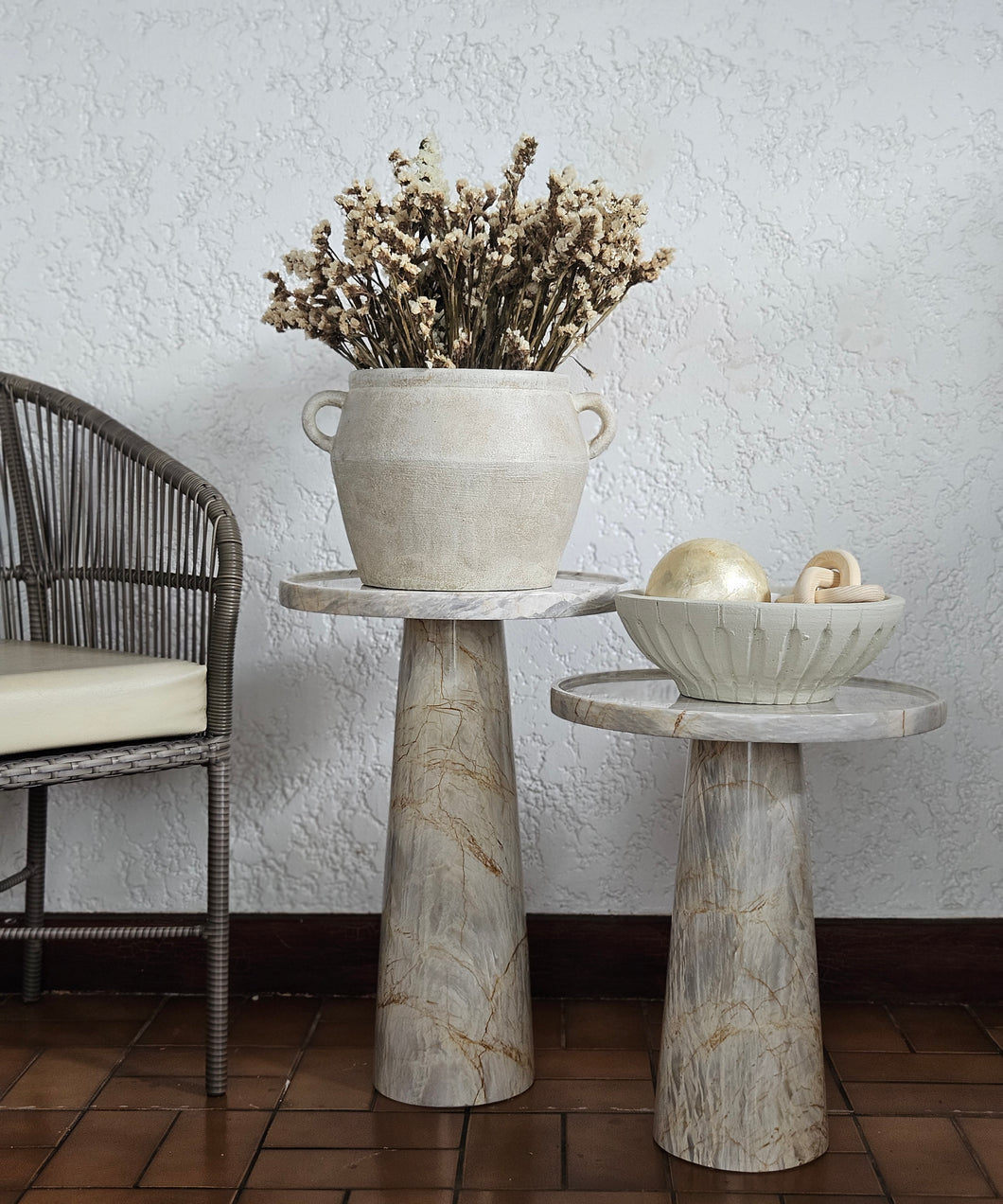 Marble Side Table Set in Century