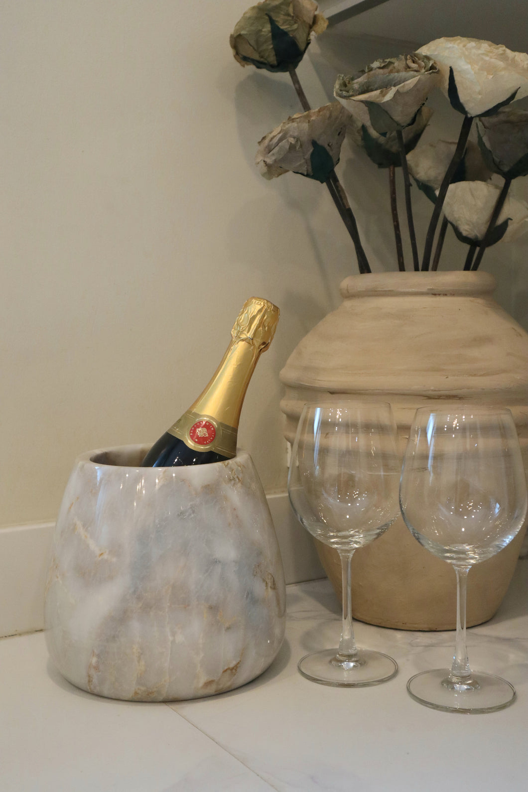 Aveline Marble Wine Cooler