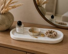 Load image into Gallery viewer, Marble Oval Tray Long - White
